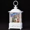 Roman 9" Red and White Santa with Lamppost Swirl LED Christmas Tabletop Lantern